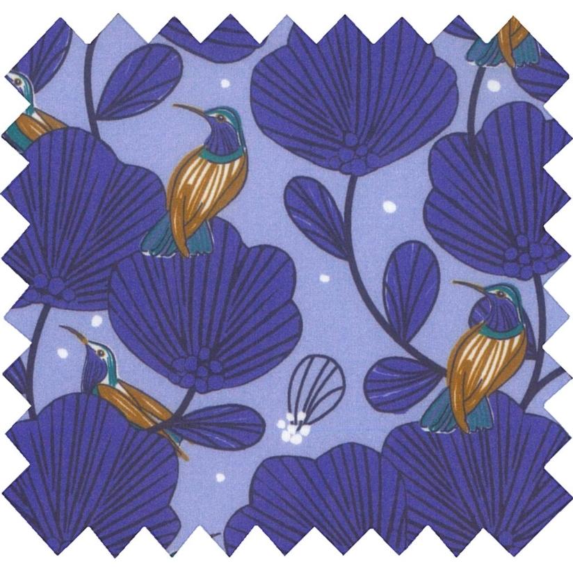 Cotton fabric blue bird ex1110