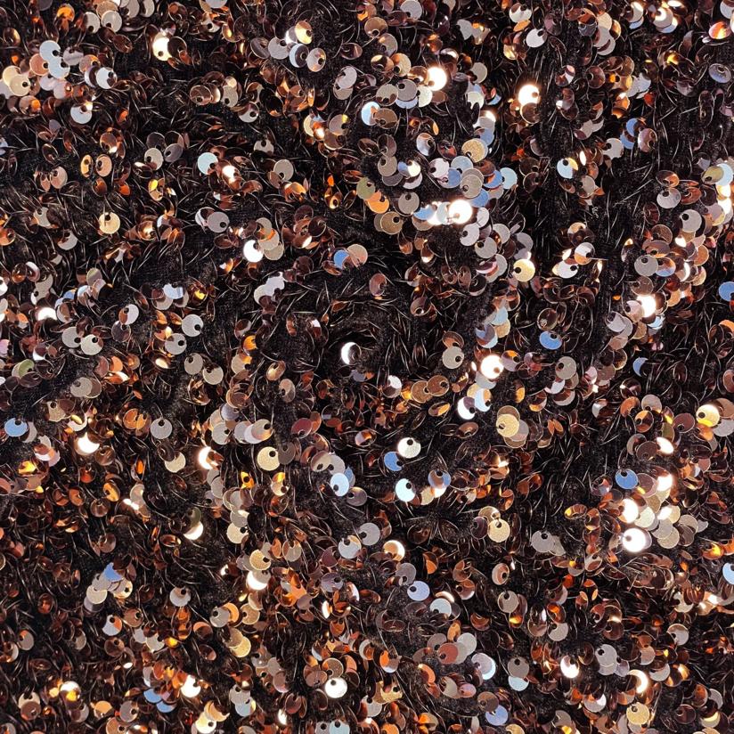 Sequin fabric bronze sequins