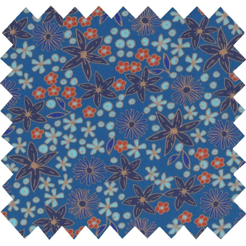 Cotton fabric ex2245 star anise blue