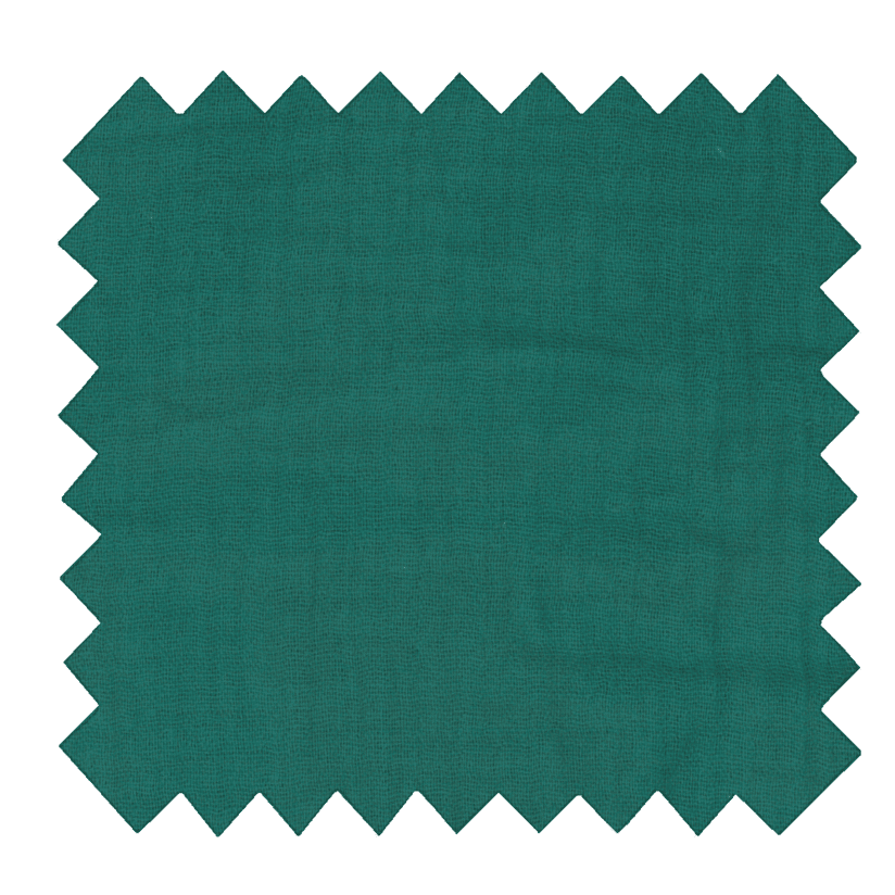 Cotton fabric blue green gauze
