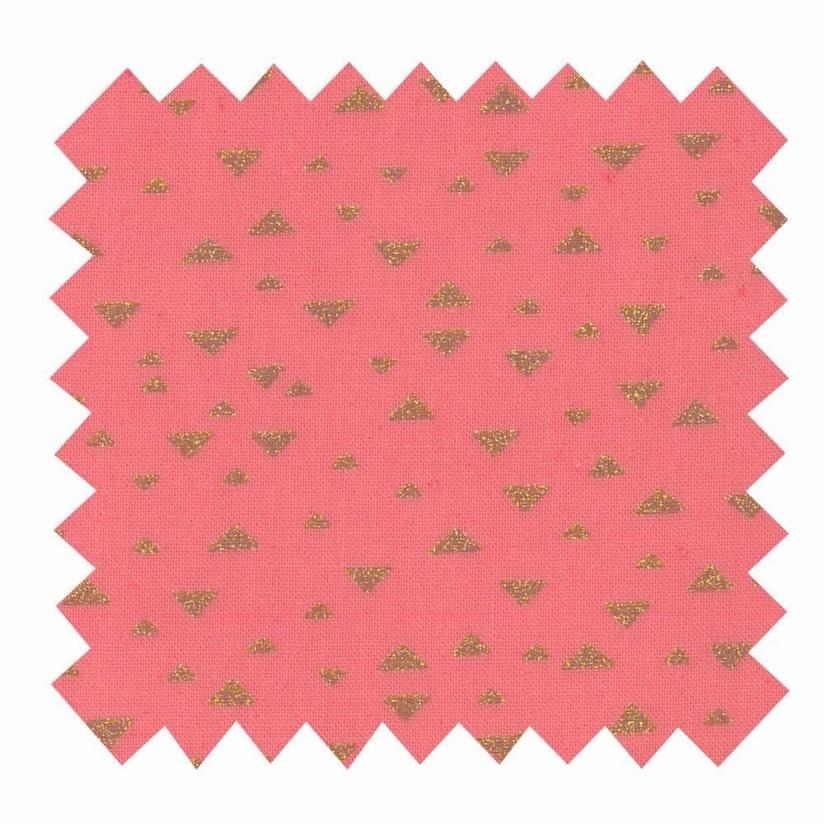 Coated fabric powdered gold triangle