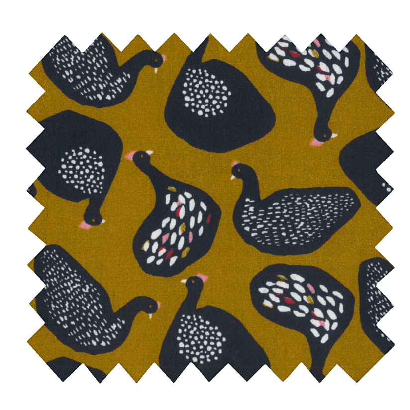 Cotton fabric hen facet