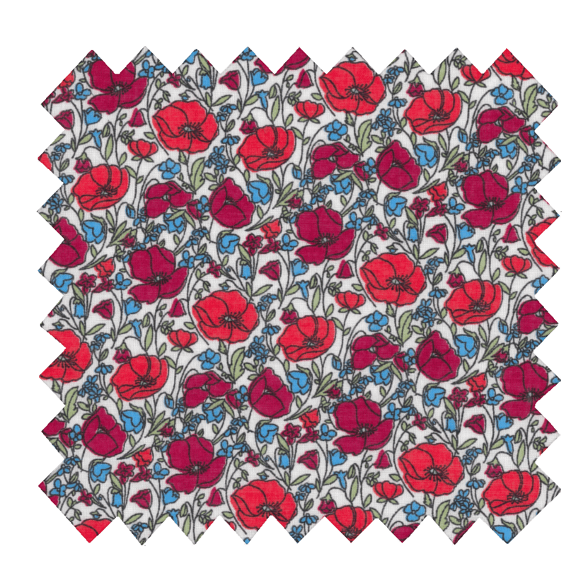 Cotton fabric poppy