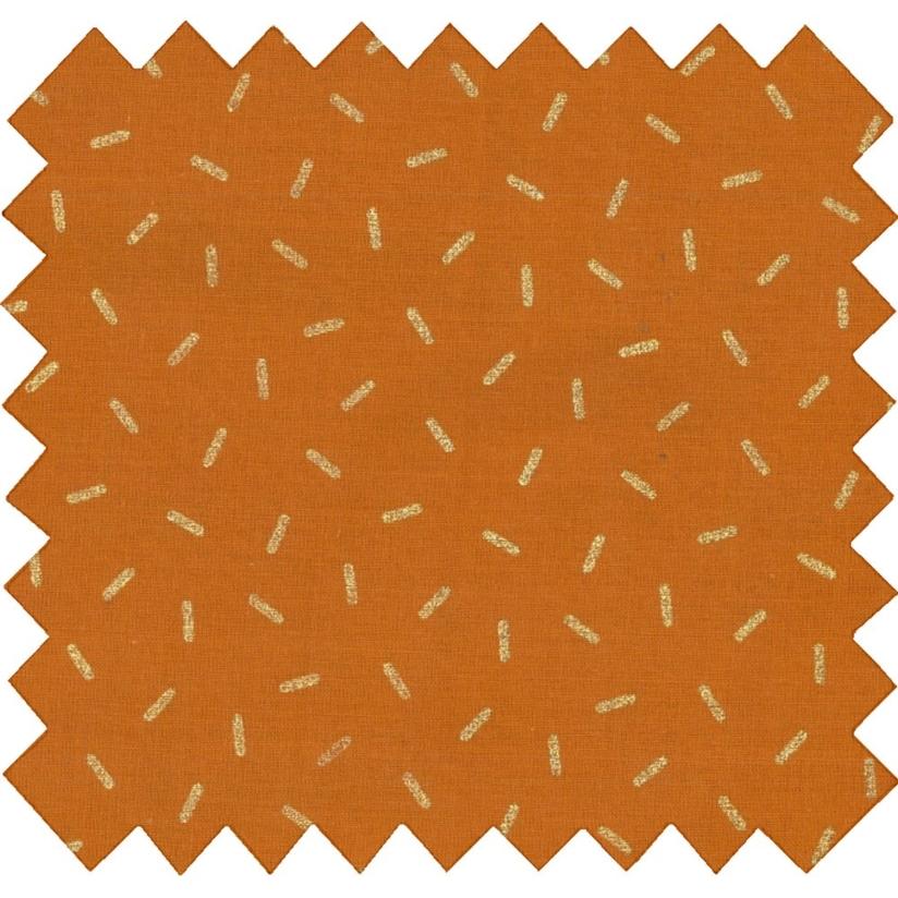 Cotton fabric caramel golden straw