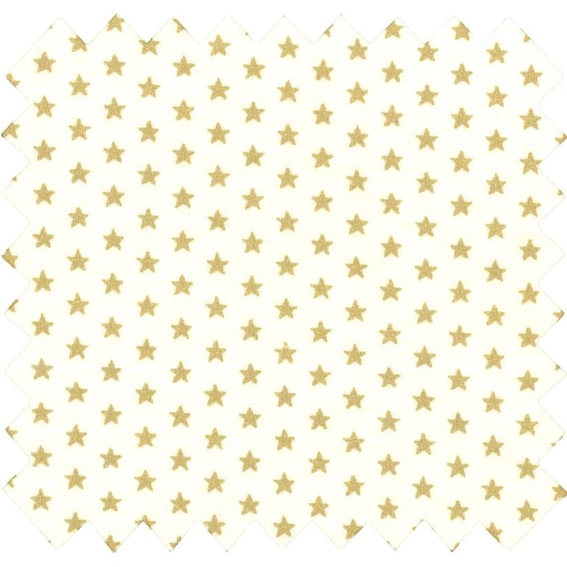 Cotton fabric etoile or ivoire