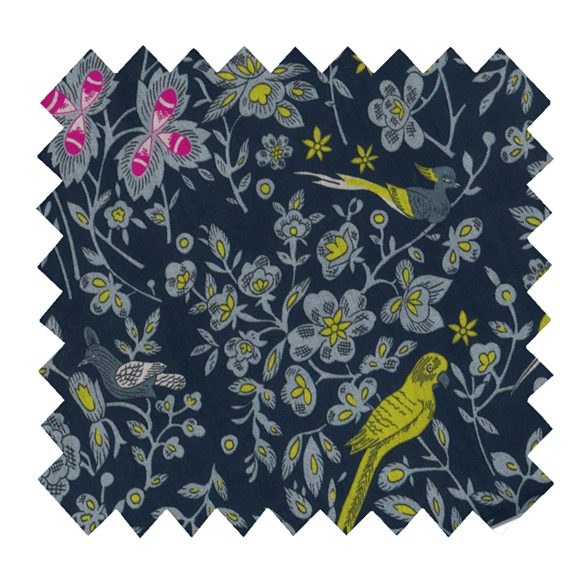 Cotton fabric night of birds