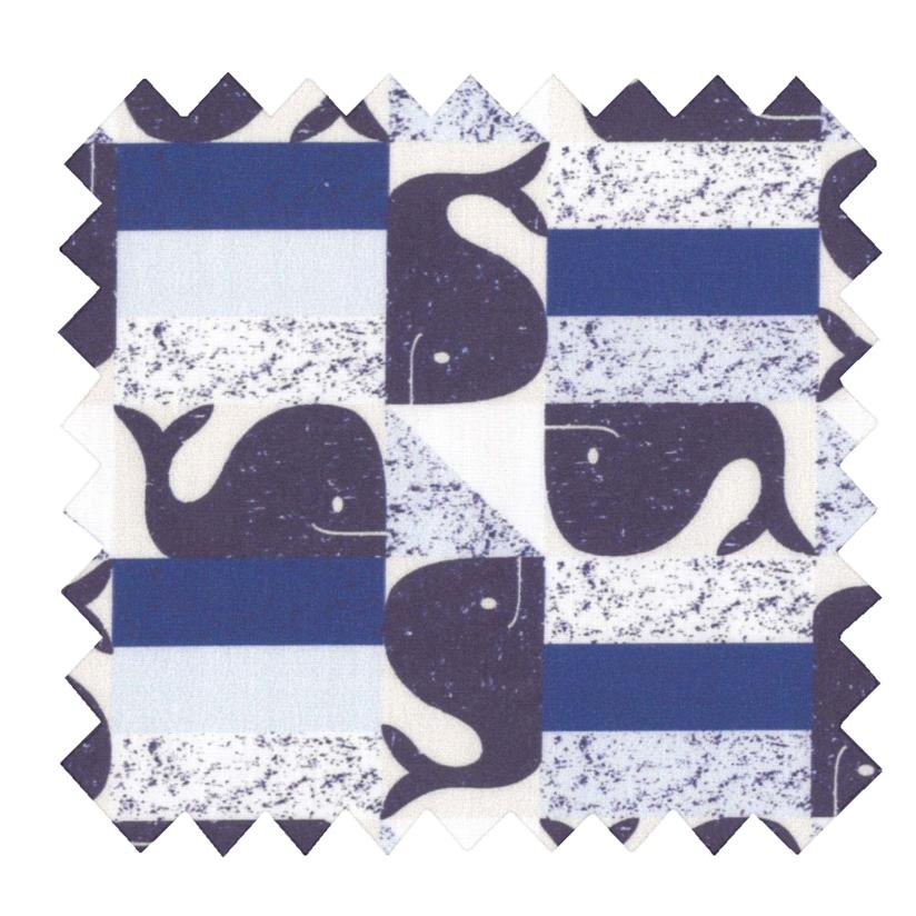 Cotton fabric baleino bleu