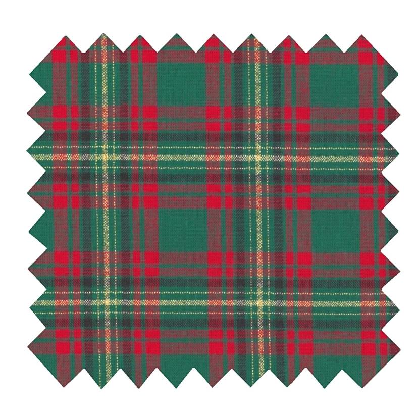 Cotton fabric ex2316 golden green tartan