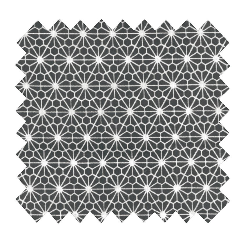 Cotton fabric octogone noir ex1003