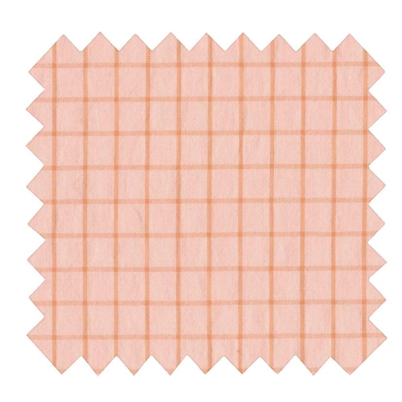 Cotton fabric ex2530 two-tone powder pink checks