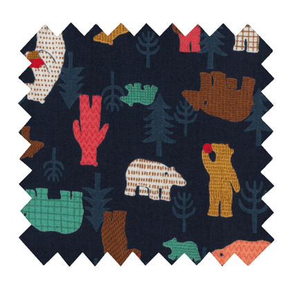 Cotton fabric grizzly