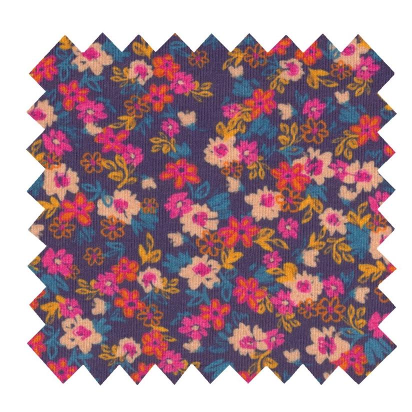 Jersey fabric hippie fleurie