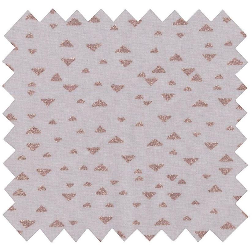 Cotton veil fabric gray copper triangle