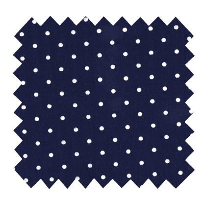 Cotton fabric navy blue spots