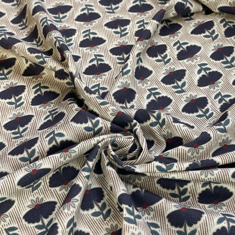 Jersey fabric shanti marine or
