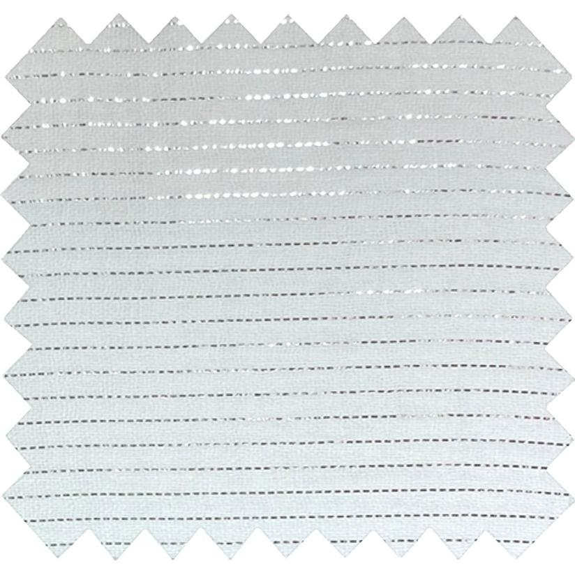 Cotton Fabric white lurex gauze