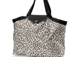 Tote bag with a zip leopard