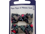Small bows hair clips nuit féline