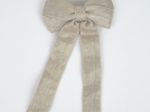 Medium ribbon hair clip  glitter linen