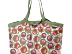 Pleated tote bag - Medium size fleur de thé