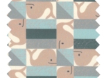 Cotton fabric ex2541 green whale