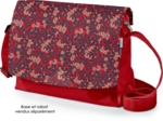 Square flap of saddle bag  vermilion foliage