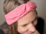 crossed headband gaze pois or rose sorbet