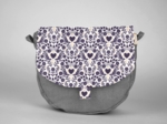 Flap of small shoulder bag scandinavia bleu