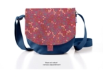Flap of small shoulder bag badiane framboise