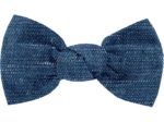 Small bow hair slide light denim