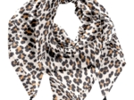 Pom pom scarf leopard