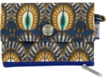 zipper pouch card purse plumes de paon