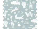 Cotton fabric animaux gris