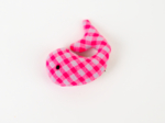 Whale clip neon pink gingham