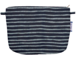 Coton clutch bag striped silver dark blue