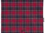 Square flap of saddle bag  tartan rouge