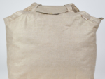 Tote bag with a zip golden linen