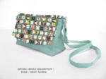 Flap of shoulder bag animals cube