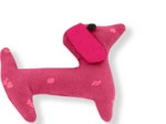 Basset hound hair clip plumetis rose fuchsia