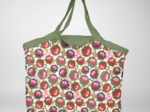 Tote bag with a zip fleur de thé