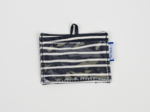 Badge Holder striped  ivory navy