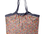 Pleated tote bag - Medium size mille et une fleurs