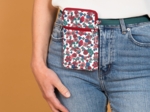 Quilted phone pocket prairie fleurie