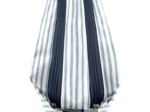 Double compartment school kit striped blue gray glitter