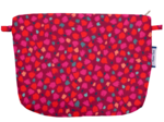 Coton clutch bag pompons cerise