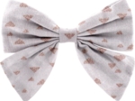 Bow tie hair slide gray copper triangle