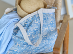 Pleated tote bag - Medium size toile de biche