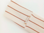 Stretch jersey headband  ribbed caramel stripes