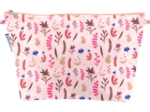 Cosmetic bag with flap herbier rose