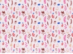 1 m fabric coupon herbier rose